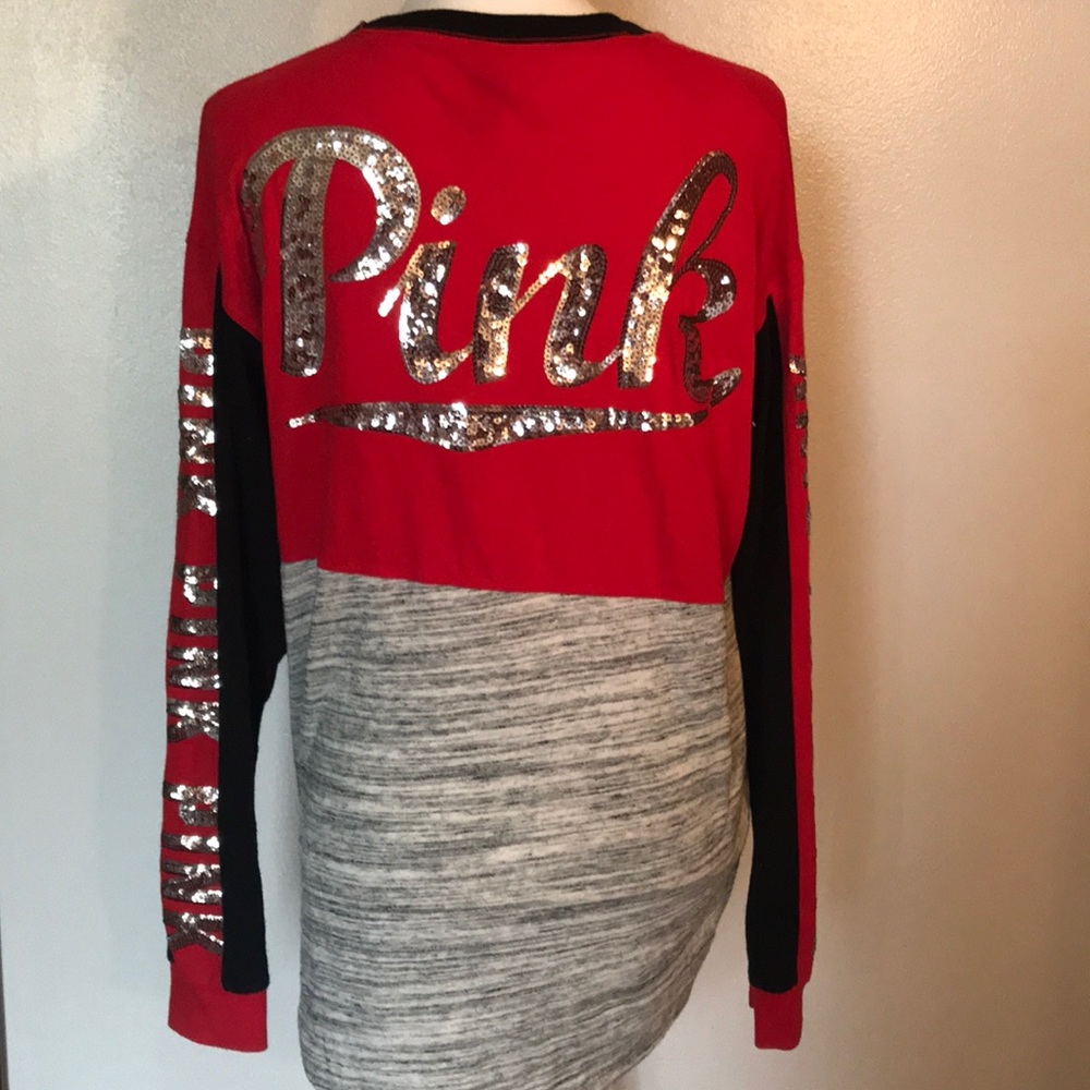 Red PINK Victoria’s Secret long sleeve shirt
